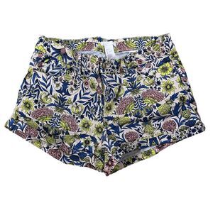 H&M Shorts ~ Womens Neon Wildflower Denim Shorts ~ Size 6